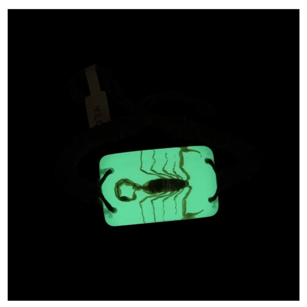 REALBUG Gold Scorpion Bracelet, Glow in The Dark, 6.5 to 10 inches adjustable